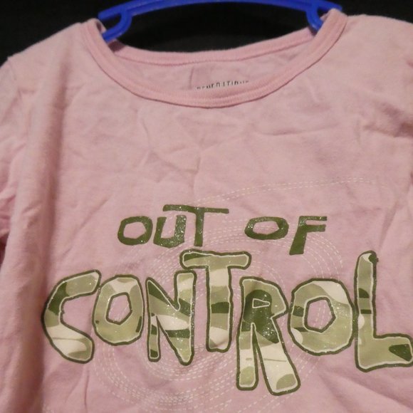 GENERATIONS | size 4 | Pink Out Of Control Print / Design Long Sleeve Top | GUC - Picture 4 of 16